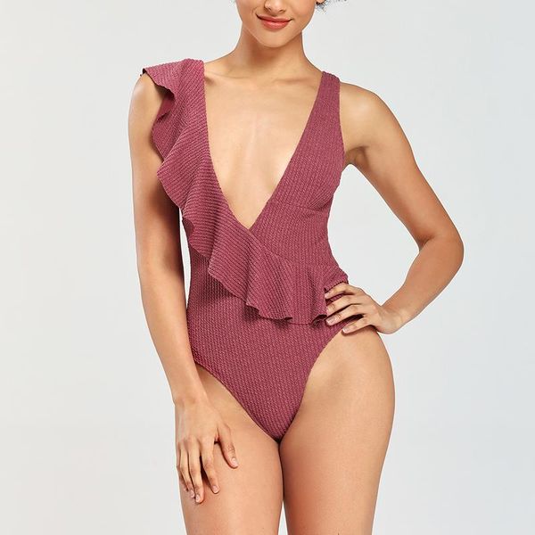 one-piece suits vsue women swimwear swimsuit one piece deep v neck solid knitted pink ruffle eachsuit beachwear y0001
one-piece suits vsue women swimwear swimsuit one piece deep v neck solid knitted pink ruffle eachsuit beachwear y0001