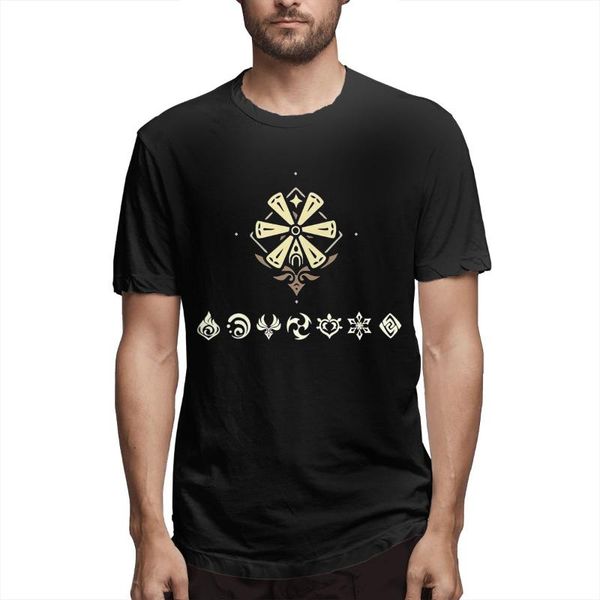 men's t-shirts genshin impact elements funny tees short sleeve crew neck t-shirt pure cotton original clothing, White;black
men's t-shirts genshin impact elements funny tees short sleeve crew neck t-shirt pure cotton original clothing, White;black