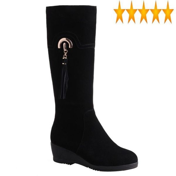 boots thigh warm women winter zipper tassel wedge knee fashion party cow suede high heel long plus size, Black
boots thigh warm women winter zipper tassel wedge knee fashion party cow suede high heel long plus size, Black