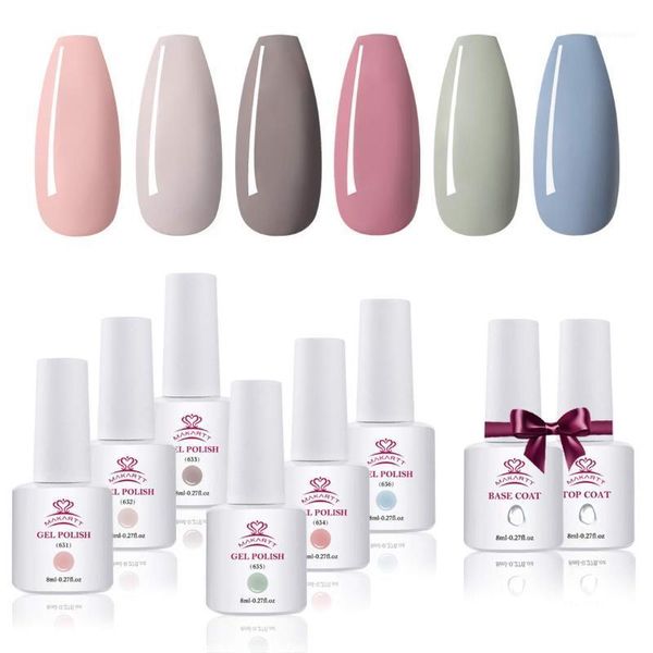 makargel nail polish kit - pastel sweetie series 6 colors 8ml fall winter tinted pink green blue gel base coat1, Red;pink
makargel nail polish kit - pastel sweetie series 6 colors 8ml fall winter tinted pink green blue gel base coat1, Red;pink