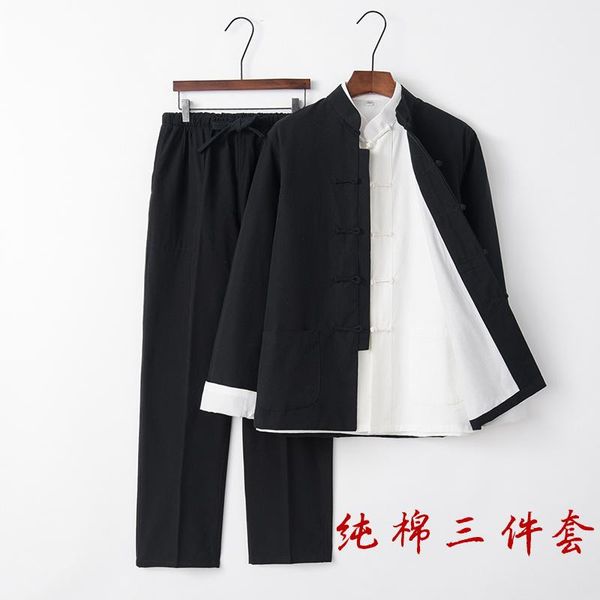 men's jackets coarse cloth tang suit long-sleeve spring and autumn coat dad chinese style han clothing meditation, Black;brown
men's jackets coarse cloth tang suit long-sleeve spring and autumn coat dad chinese style han clothing meditation, Black;brown