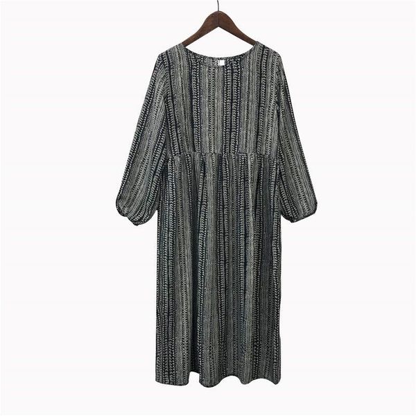 red gray geometric o neck long sleeve lantern midi dress loose autumn d0609 210514, Black;gray
red gray geometric o neck long sleeve lantern midi dress loose autumn d0609 210514, Black;gray