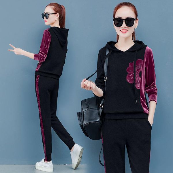 two piece dress women tracksuits fashion long-sleeved casual womens set female tracks pink gold velvet spring and autumn, White
two piece dress women tracksuits fashion long-sleeved casual womens set female tracks pink gold velvet spring and autumn, White