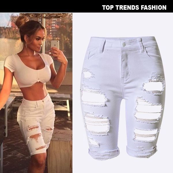 fashion bf holes ripped jeans for women summer white slim elastic denim pants plus size distressed jean femme 2946 women's, Blue
fashion bf holes ripped jeans for women summer white slim elastic denim pants plus size distressed jean femme 2946 women's, Blue
