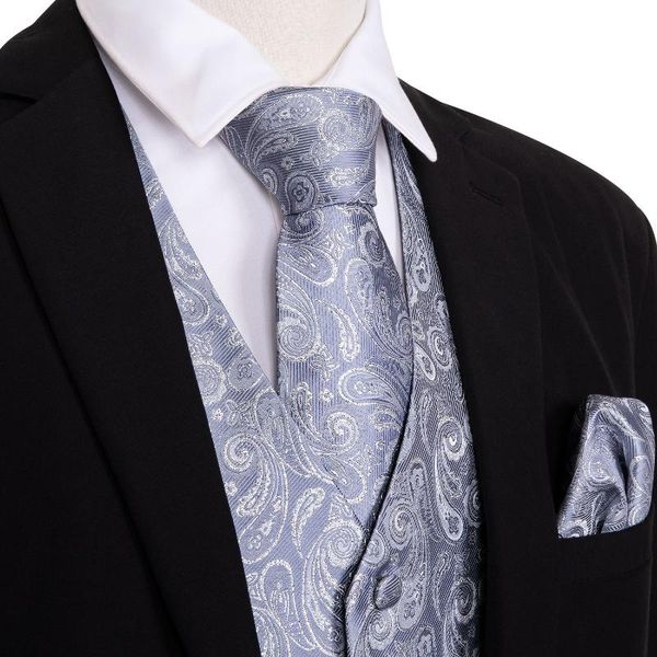 men's vests 4pc gray men waistcoat vest party wedding handkerchief tie classic paisley floral jacquard pocket square suit set barry.wan, Black;white
men's vests 4pc gray men waistcoat vest party wedding handkerchief tie classic paisley floral jacquard pocket square suit set barry.wan, Black;white