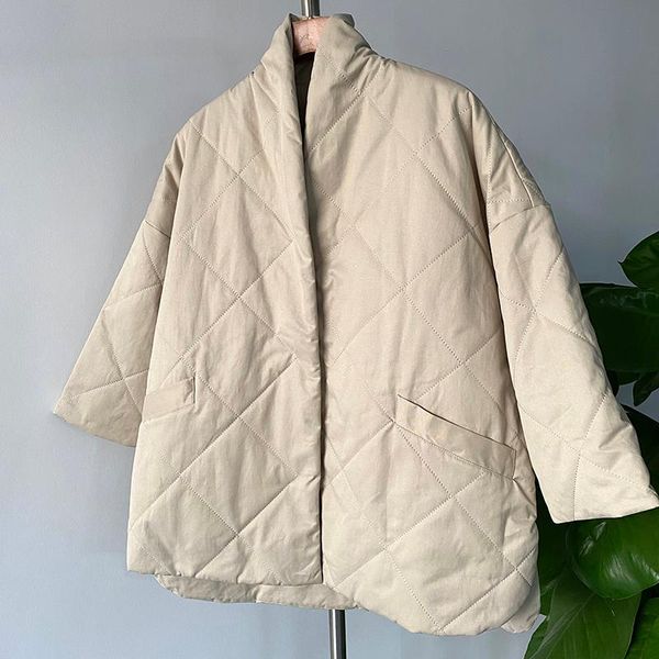 women's jackets 2021 women fashion high-quality long-sleeved stand-collar diamond cotton jacket 0907, Black;brown 
women's jackets 2021 women fashion high-quality long-sleeved stand-collar diamond cotton jacket 0907, Black;brown