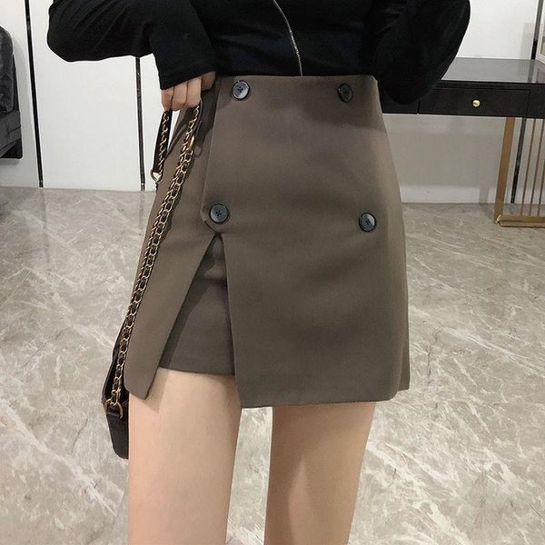 skirts irregular skirt women 's fashion temperament high waist slit a- line slimming hip, Black
skirts irregular skirt women 's fashion temperament high waist slit a- line slimming hip, Black