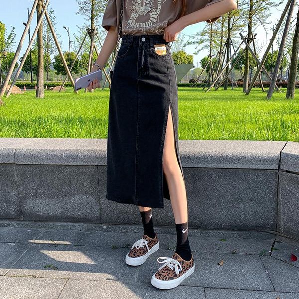 skirts side slit denim skirt female summer 2021 high waist a-line mid-length bag hip all-match loose, Black
skirts side slit denim skirt female summer 2021 high waist a-line mid-length bag hip all-match loose, Black