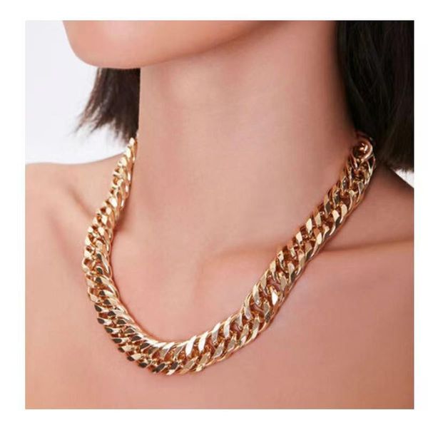 chokers 2021 aluminum chain necklace punk hip hop women's couple golden fashion jewelry party gift, Golden;silver
chokers 2021 aluminum chain necklace punk hip hop women's couple golden fashion jewelry party gift, Golden;silver
