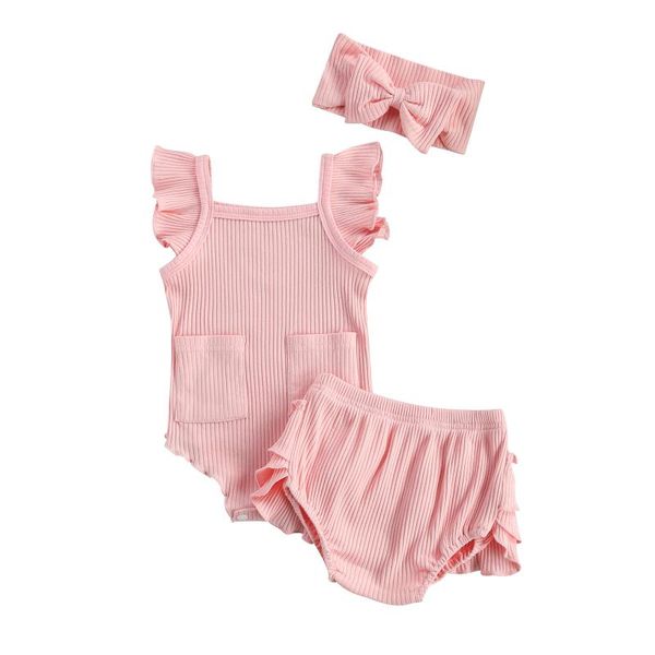 clothing sets baby girls three-piece summer clothes set solid color sleeves square collar romper shorts and headband beige/ pink, White
clothing sets baby girls three-piece summer clothes set solid color sleeves square collar romper shorts and headband beige/ pink, White
