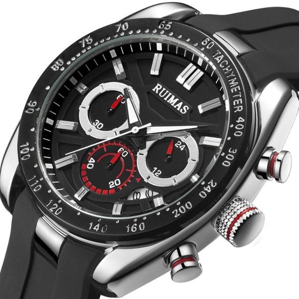 wristwatches brand ruimas luxury mens watches man military sport wristwatch chronograph quartz black watch male silicone strap 541, Slivery;brown
wristwatches brand ruimas luxury mens watches man military sport wristwatch chronograph quartz black watch male silicone strap 541, Slivery;brown