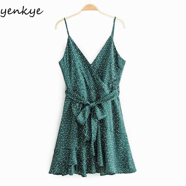 vintage polka dot sling dress women v neck sleeveless sashes a-line holiday beach summer short vestido casual dresses, Black;gray
vintage polka dot sling dress women v neck sleeveless sashes a-line holiday beach summer short vestido casual dresses, Black;gray