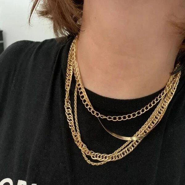 fashion multilevel gold snake chain multi-style metal necklace for women vintage collar female jewelry gift wholesale pendant necklaces, Silver
fashion multilevel gold snake chain multi-style metal necklace for women vintage collar female jewelry gift wholesale pendant necklaces, Silver