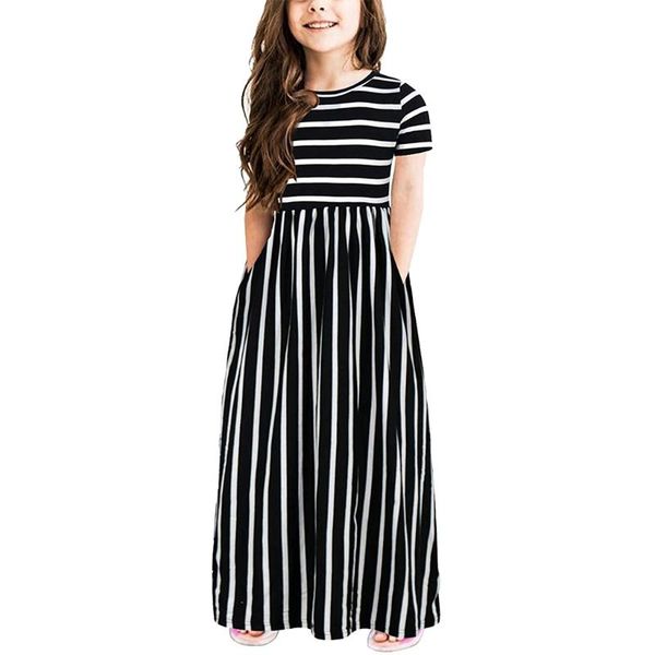 girl's dresses children stripe long dress girls with pockets summer clothes kids princess party pageant 1-10y, Red;yellow
girl's dresses children stripe long dress girls with pockets summer clothes kids princess party pageant 1-10y, Red;yellow