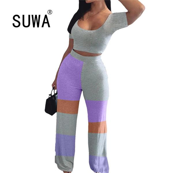 women's tracksuits high street women clothing set tee waist patchwork straight sweatpants jogger suit tracksuit matching work outfit, Gray
women's tracksuits high street women clothing set tee waist patchwork straight sweatpants jogger suit tracksuit matching work outfit, Gray