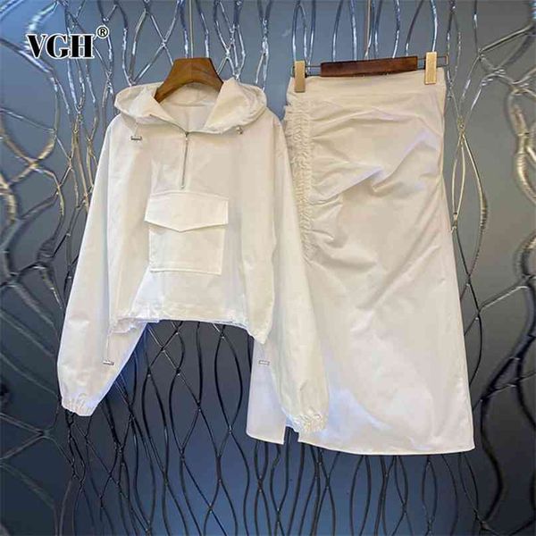casual two piece set for women hooded collar high waist split ruched skirts female sets fashion style clothing 210531, White
casual two piece set for women hooded collar high waist split ruched skirts female sets fashion style clothing 210531, White