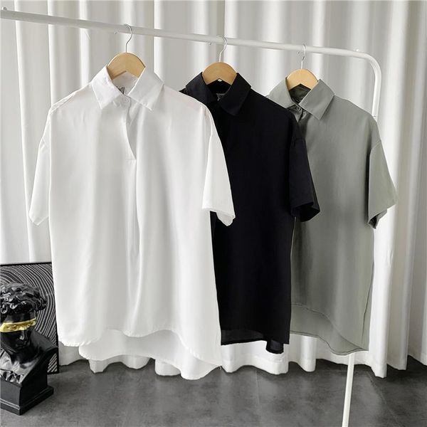 summer short sleeve shirt men's fashion green black white casual men korean loose pullover mens dress -3xl shirts, White;black
summer short sleeve shirt men's fashion green black white casual men korean loose pullover mens dress -3xl shirts, White;black
