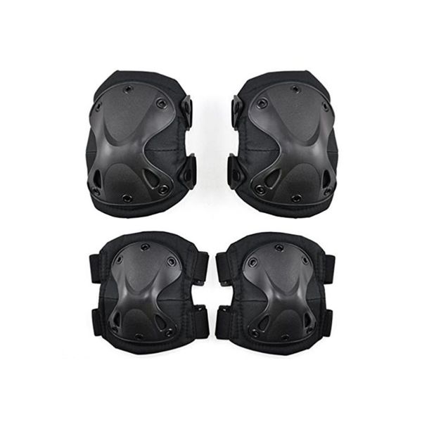 outdoor combat knee and elbow protective pads pad (black), Black;gray 
outdoor combat knee and elbow protective pads pad (black), Black;gray