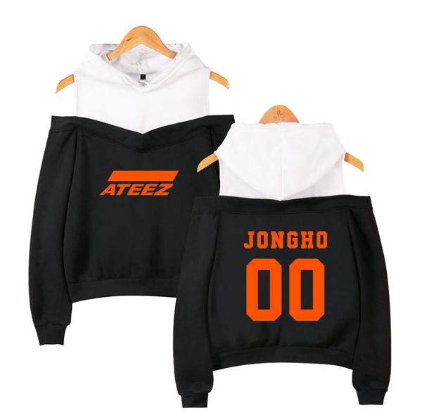 women's hoodies & sweatshirts team ateez women off-shoulder exclusive girls casual printed plus size autumn pullovers, Black
women's hoodies & sweatshirts team ateez women off-shoulder exclusive girls casual printed plus size autumn pullovers, Black