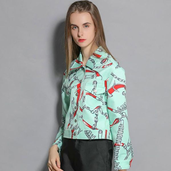 women's jackets short luxury winter runway fashionx slim chain print elegant women autumn uk style jacket, Black;brown
women's jackets short luxury winter runway fashionx slim chain print elegant women autumn uk style jacket, Black;brown
