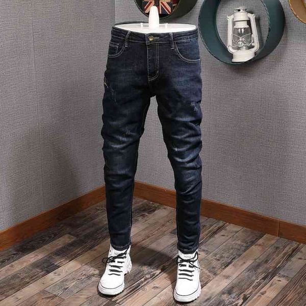 men's jeans korean style fashion men retro black blue elastic slim fit casual denim pencil pants vintage designer simple long trou
men's jeans korean style fashion men retro black blue elastic slim fit casual denim pencil pants vintage designer simple long trou