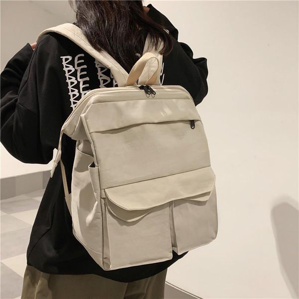 backpack schoolbag female hong kong nylon canvas large-capacity leisure korean high school students solid color
backpack schoolbag female hong kong nylon canvas large-capacity leisure korean high school students solid color