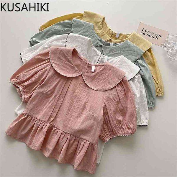 korean puff sleeve women blouse causal peter pan collar doll shirts summer short ruffle blusas de mujer 6h978 210603, White
korean puff sleeve women blouse causal peter pan collar doll shirts summer short ruffle blusas de mujer 6h978 210603, White
