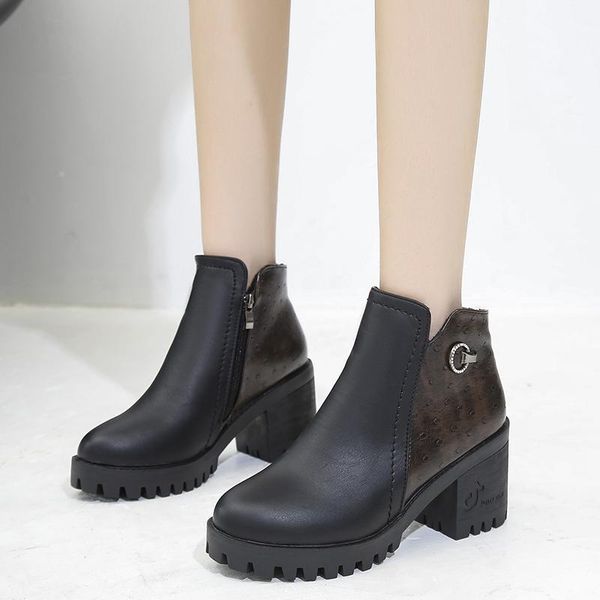 boots leather women shoes high heel autumn winter for girls 2021 fashion platform heels ankle, Black
boots leather women shoes high heel autumn winter for girls 2021 fashion platform heels ankle, Black