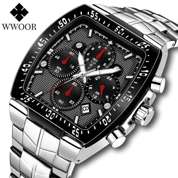wristwatches wwoor 2021 watch men square quartz chronograph stainless steel waterproof date male wristwatch reloj hombre, Slivery;brown
wristwatches wwoor 2021 watch men square quartz chronograph stainless steel waterproof date male wristwatch reloj hombre, Slivery;brown