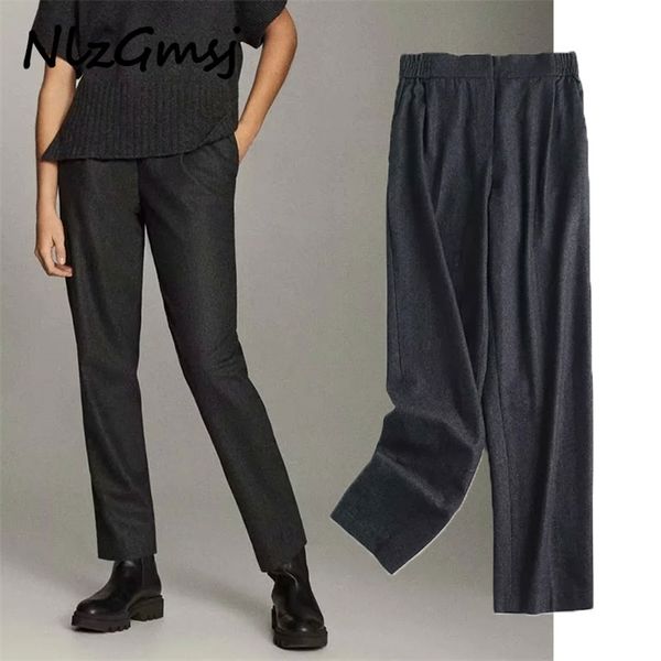 pant women wool solid warm harem pants fashion enfland style grey loose office lady casual basic long 210628, Black;white
pant women wool solid warm harem pants fashion enfland style grey loose office lady casual basic long 210628, Black;white