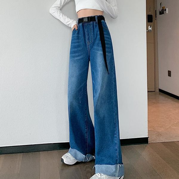 running pants high waist denim wide leg mopping women 2021 autumn and winter style korean loose fat plus size trend, Black;blue
running pants high waist denim wide leg mopping women 2021 autumn and winter style korean loose fat plus size trend, Black;blue