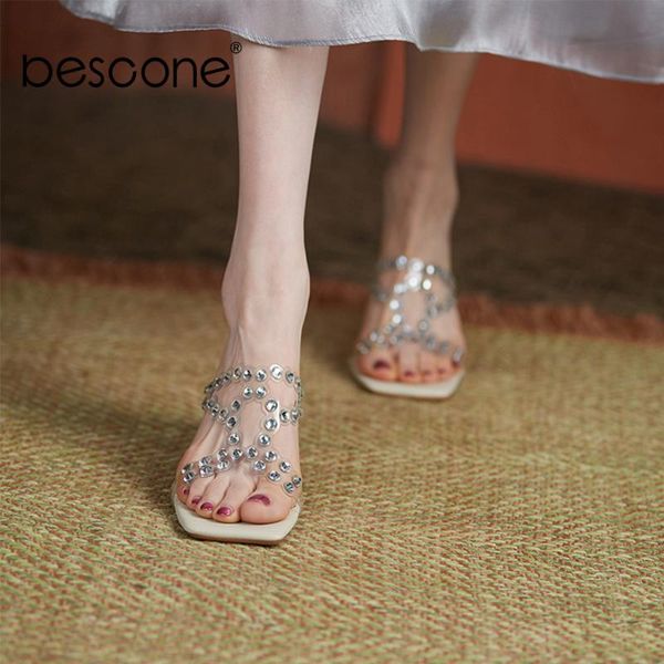 dress shoes bescone summer women sandals square heel bling transparent party toe stylish pvc modern um106, Black
dress shoes bescone summer women sandals square heel bling transparent party toe stylish pvc modern um106, Black