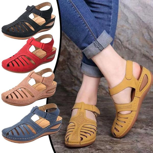 sandals for women 2021 soft leather closed toe vintage anti-slip ladies high-quality shoes summer fashion, Black
sandals for women 2021 soft leather closed toe vintage anti-slip ladies high-quality shoes summer fashion, Black