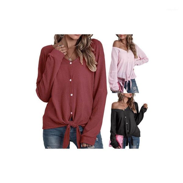 women's blouses & shirts womens spring and autumn loose fitting v-neck tunics twist knot buttons up long sleeves fashion, White
women's blouses & shirts womens spring and autumn loose fitting v-neck tunics twist knot buttons up long sleeves fashion, White