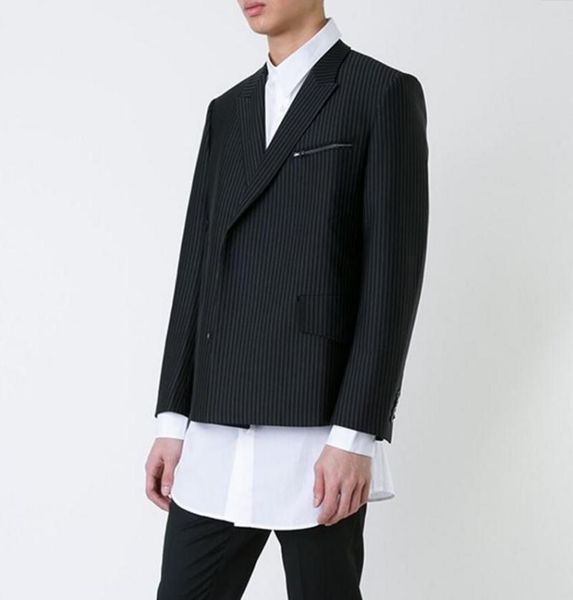 men's suits & blazers xs-5xl 2021 clothing fashion star gd hair stylist slim double-breasted stripe casual suit plus size singer costum, White;black
men's suits & blazers xs-5xl 2021 clothing fashion star gd hair stylist slim double-breasted stripe casual suit plus size singer costum, White;black