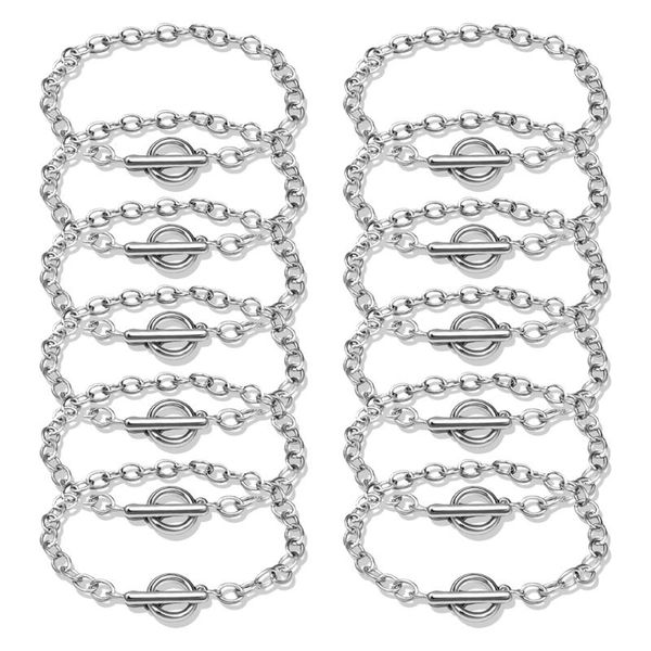 pcs chain bracelets alloy metal plated link with ot toggle clasps for men women charm minimalist jewelry bangle, Golden;silver
pcs chain bracelets alloy metal plated link with ot toggle clasps for men women charm minimalist jewelry bangle, Golden;silver