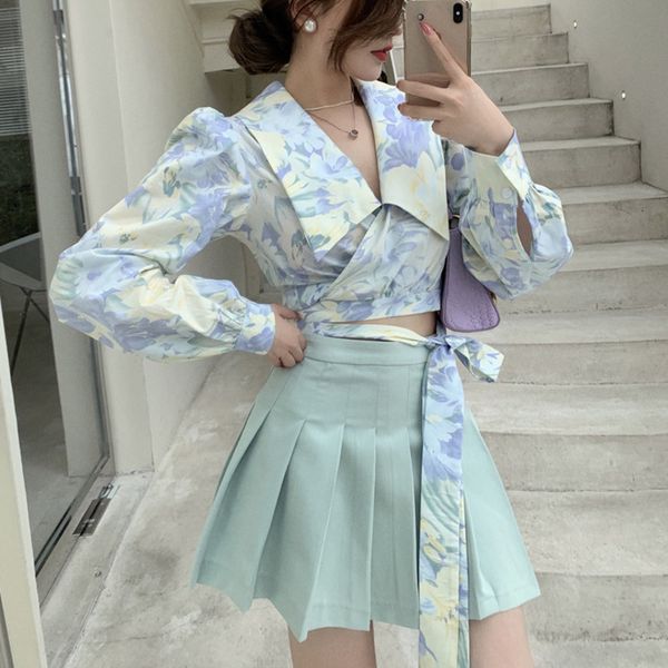 two piece dress 2021 summer 2 set women crop floral print lace-up shirt blouse and pleated skirt sets vintage suits sna9, White
two piece dress 2021 summer 2 set women crop floral print lace-up shirt blouse and pleated skirt sets vintage suits sna9, White