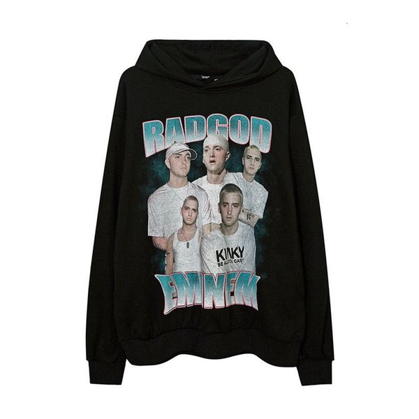 high street fashion brand hooded large size sweater rapper long sleeve pullover men's hip hop dark hoodie, Black
high street fashion brand hooded large size sweater rapper long sleeve pullover men's hip hop dark hoodie, Black