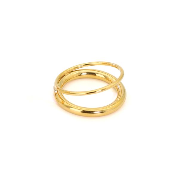 2 in 1 ring for women men ins style two layers gold color stainless steel simple fashion jewelry gift(gr269), Silver
2 in 1 ring for women men ins style two layers gold color stainless steel simple fashion jewelry gift(gr269), Silver