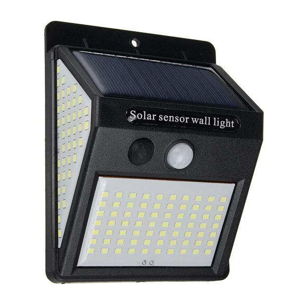 pir motion sensor 3 modes 140led solar light super bright outdoor garden wall lamp