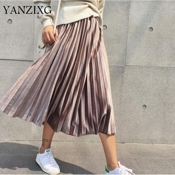 skirts pleated skirt autumn winter fashion high waist solid color mid-calf all-match swing elastic midi l935, Black
skirts pleated skirt autumn winter fashion high waist solid color mid-calf all-match swing elastic midi l935, Black