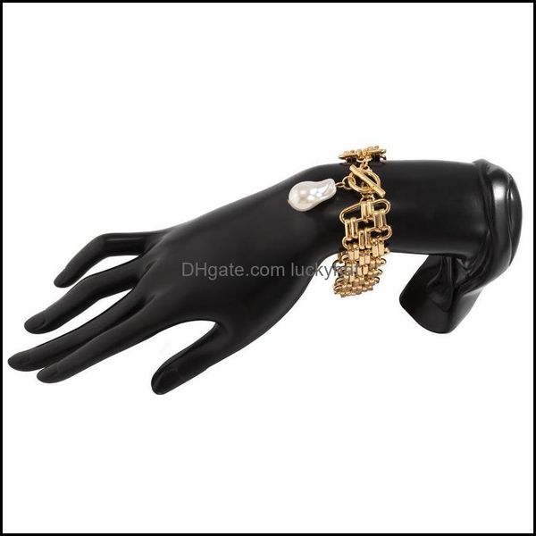 bracelets jewelryexaggerated punk geometry wide chain bracelet baroque shaped pearl pendant women link drop delivery 2021 qldmg, Black
bracelets jewelryexaggerated punk geometry wide chain bracelet baroque shaped pearl pendant women link drop delivery 2021 qldmg, Black