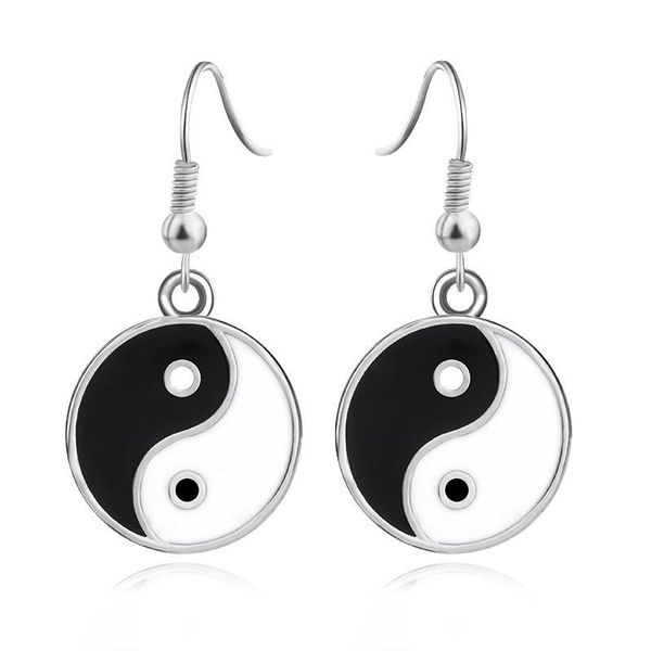 fashion chinese tai chi round pendant earrings creative simple women yin yang gossip punk accessories jewelry gifts for friends dangle & cha, Silver
fashion chinese tai chi round pendant earrings creative simple women yin yang gossip punk accessories jewelry gifts for friends dangle & cha, Silver