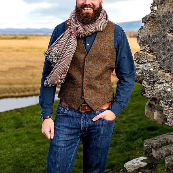 men's vests vest sleeveless autumn winter v-neck single breasted man vintage short button, Black;white
men's vests vest sleeveless autumn winter v-neck single breasted man vintage short button, Black;white