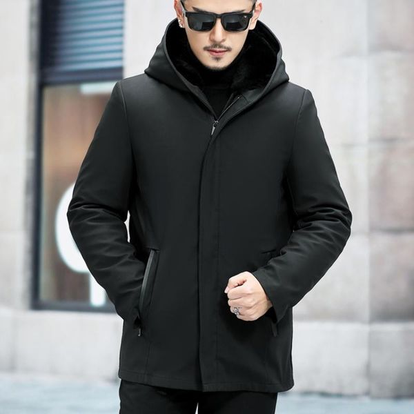 men's leather & faux hooded jacket winter 2021 liner coat men thick korean parkas casual clothes abrigo hombre invierno sqq1007, Black
men's leather & faux hooded jacket winter 2021 liner coat men thick korean parkas casual clothes abrigo hombre invierno sqq1007, Black