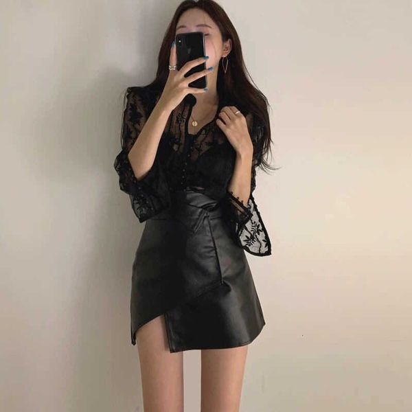 skirts the spring a word skirt high waist show thin irregular package butt divided s hv99, Black
skirts the spring a word skirt high waist show thin irregular package butt divided s hv99, Black