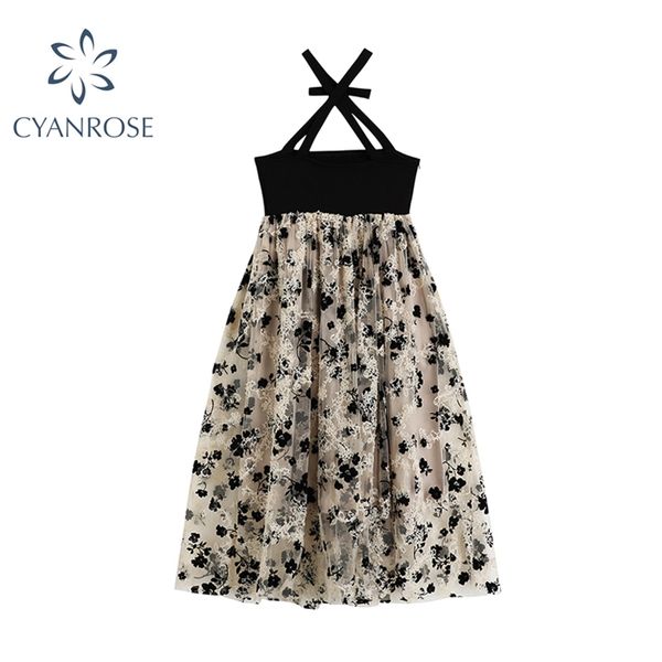 summer women's sleeveless vestidos high waist dress flower embroidery mesh patchwork beach style lace up dresses female 210430, Black;gray
summer women's sleeveless vestidos high waist dress flower embroidery mesh patchwork beach style lace up dresses female 210430, Black;gray