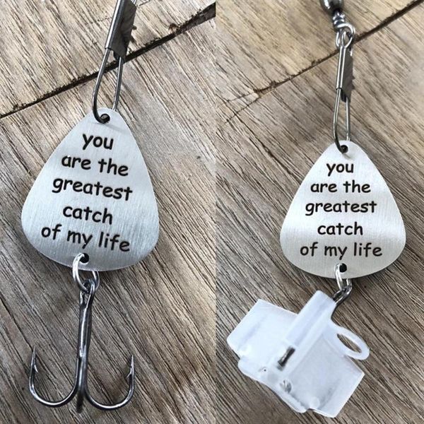 fishing hooks lure hook keychain pendant with letter you are the greatest catch of my life stainless steel creative decor ldf668
fishing hooks lure hook keychain pendant with letter you are the greatest catch of my life stainless steel creative decor ldf668