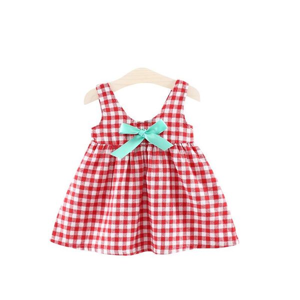 girl's dresses summer baby girl dress children cotton sleeveless lattice bow cute kids for girls fashion clothing, Red;yellow
girl's dresses summer baby girl dress children cotton sleeveless lattice bow cute kids for girls fashion clothing, Red;yellow