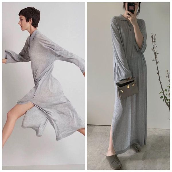 casual dresses turn-down collar women knit midi dress white gray black ladies thin long sleeve loose split shirt robe with buttons, Black;gray
casual dresses turn-down collar women knit midi dress white gray black ladies thin long sleeve loose split shirt robe with buttons, Black;gray